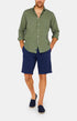 Bermuda Homme Coton Marine 6