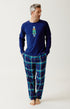 Pyjama en jersey épais et flanelle de coton mark homme marine 1