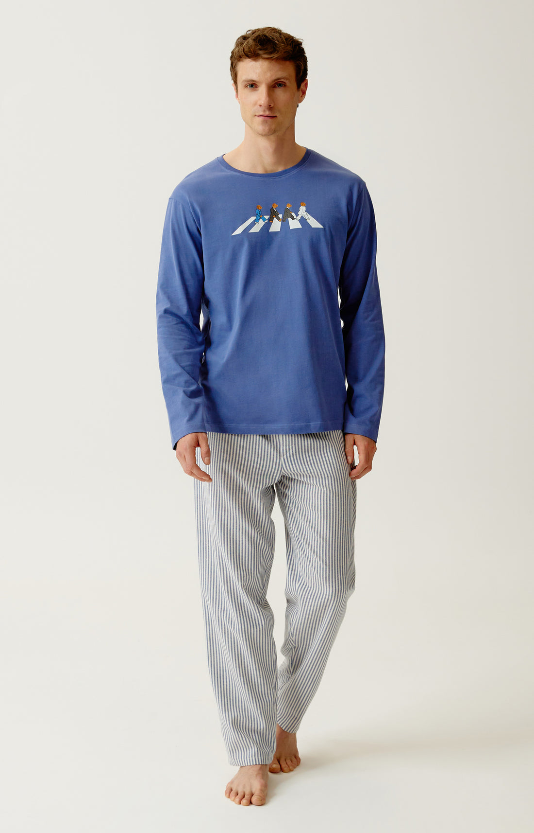 Pyjama en jersey épais et flanelle de coton A&