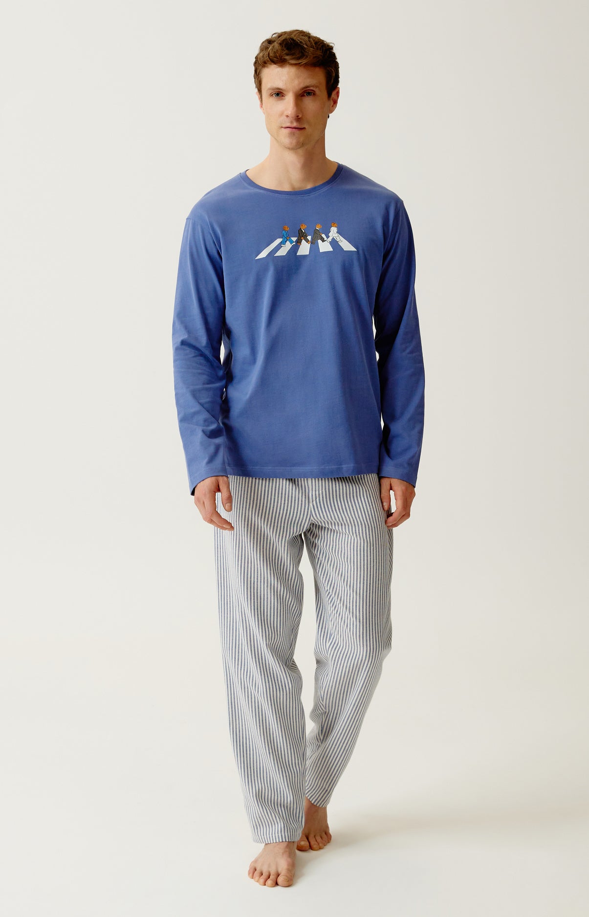 Pyjama en jersey épais et flanelle de coton A&