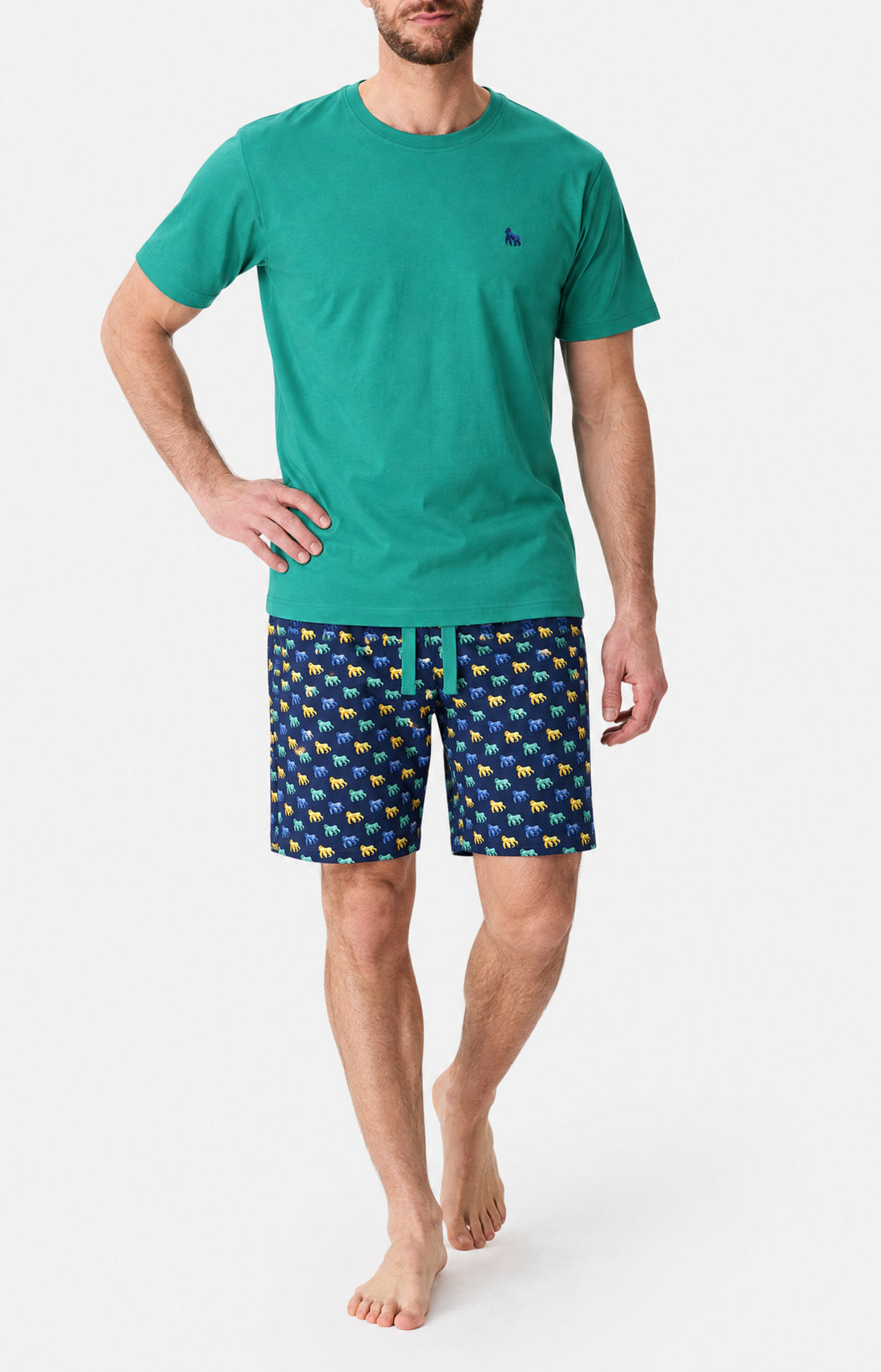 Pyjashort en jersey de coton léger - Gorille