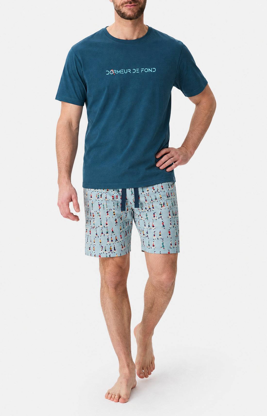 Pyjashort en jersey de coton léger - Dormeur de fond