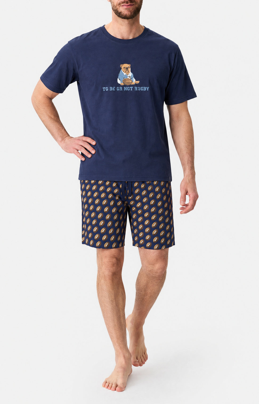 Pyjashort en jersey de coton léger - To be or not rugby