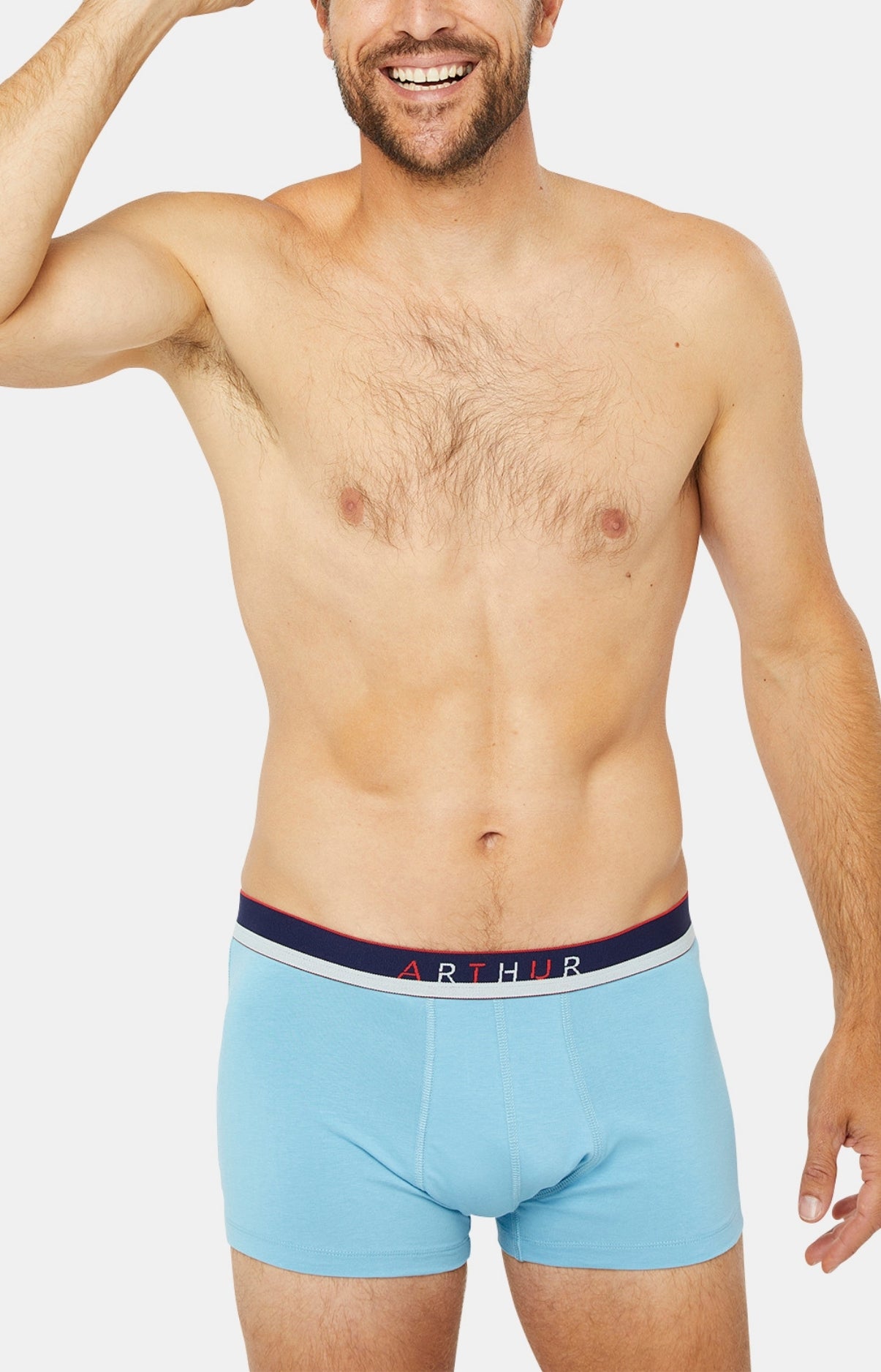 Boxer Slippé Homme Coton Bleu 15