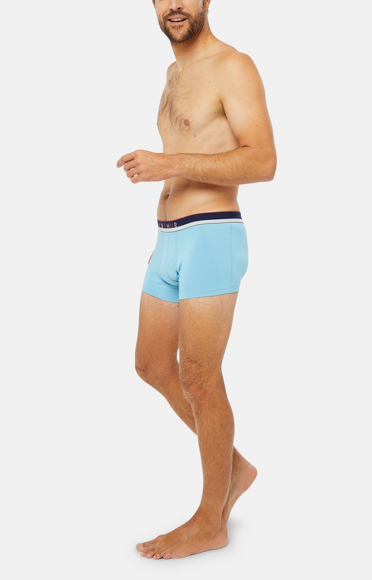 Boxer Slippé Homme Coton Bleu 18
