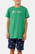 Pyjashort Enfant Sneakers Vert et Marine 1