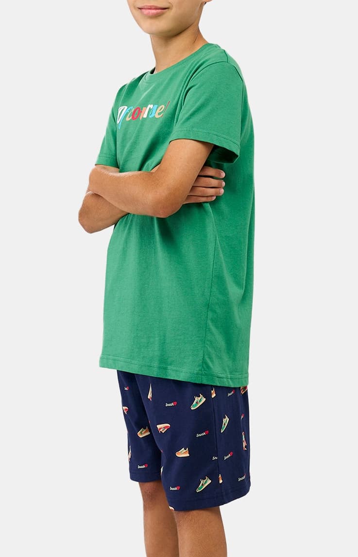 Pyjashort Enfant Sneakers Vert et Marine 5