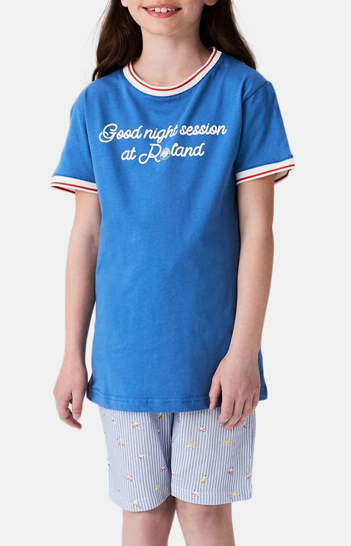 Pyjashort enfant Roland Garros tennis bleu 1