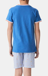Pyjashort enfant Roland Garros tennis bleu 7