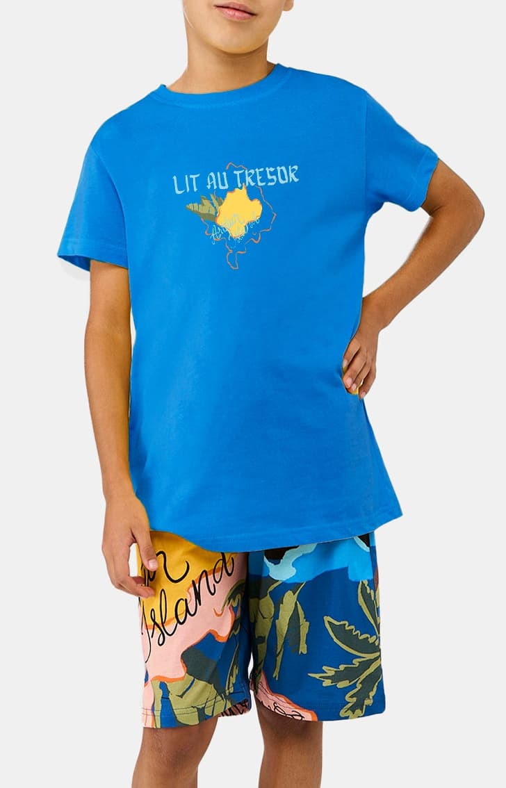 Pyjashort Enfant Arthur Island Bleu et Multicolore 1