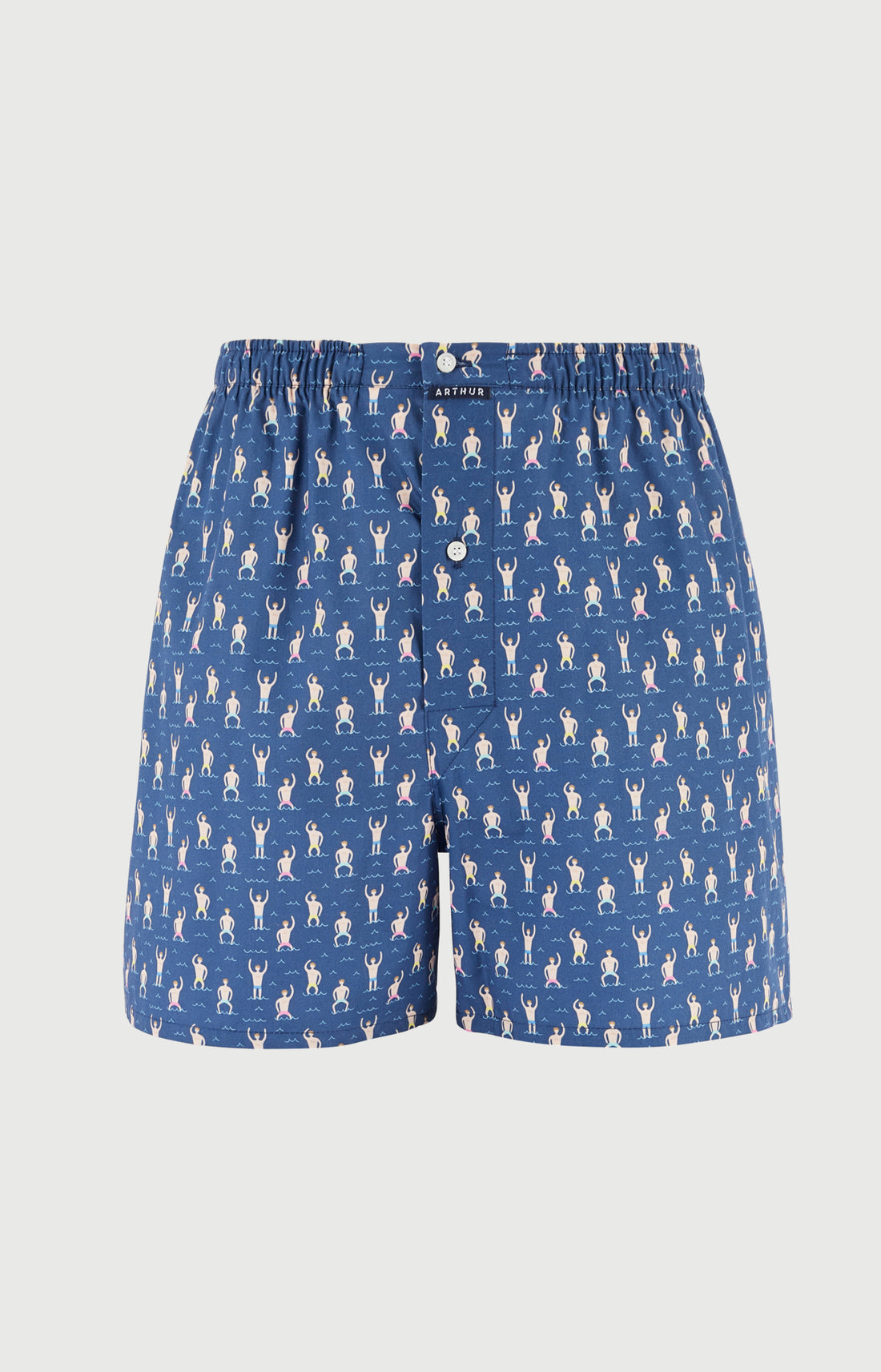 Caleçon sans suspensoir Bain de minuit Imprimé broderie baigneurs en maillots multicolores 3