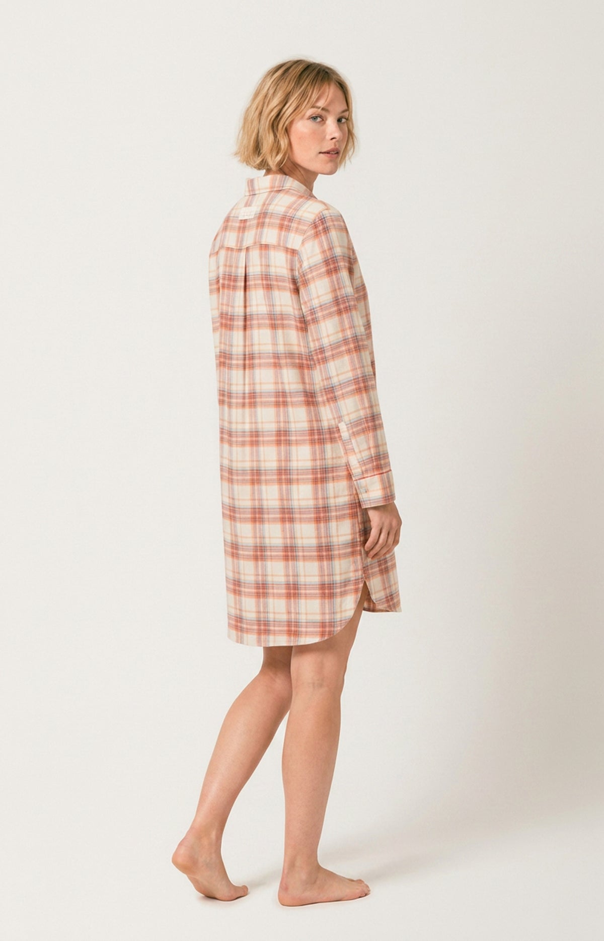 Chemise Grand-Père en flanelle de coton - Alix