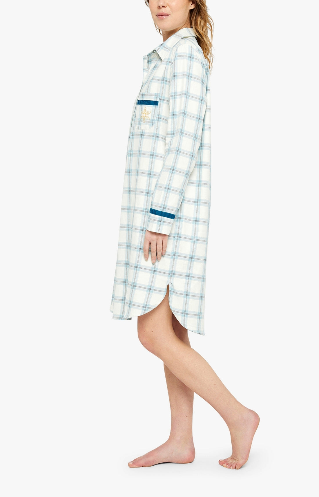 Chemise Grand-Père Femme Maryline Blanc et Ivoire 2