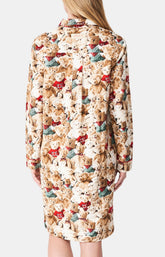 Chemise Grand-Père Femme Teddy Beige et Marron 5