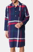 Chemise Grand-Père Femme Carreaux Hugo Marine 1