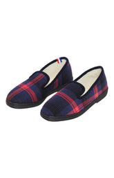 Charentaises Homme Carreaux Yale Marine 1