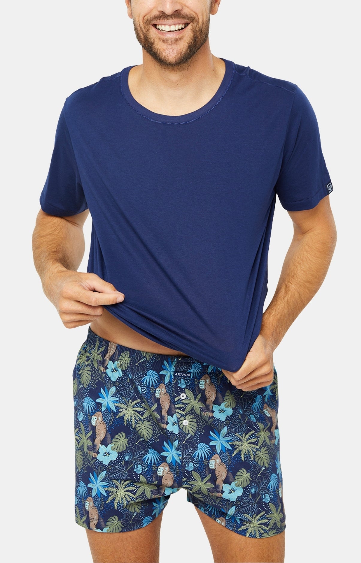 Caleçon de nuit Homme Jungle Marine 1