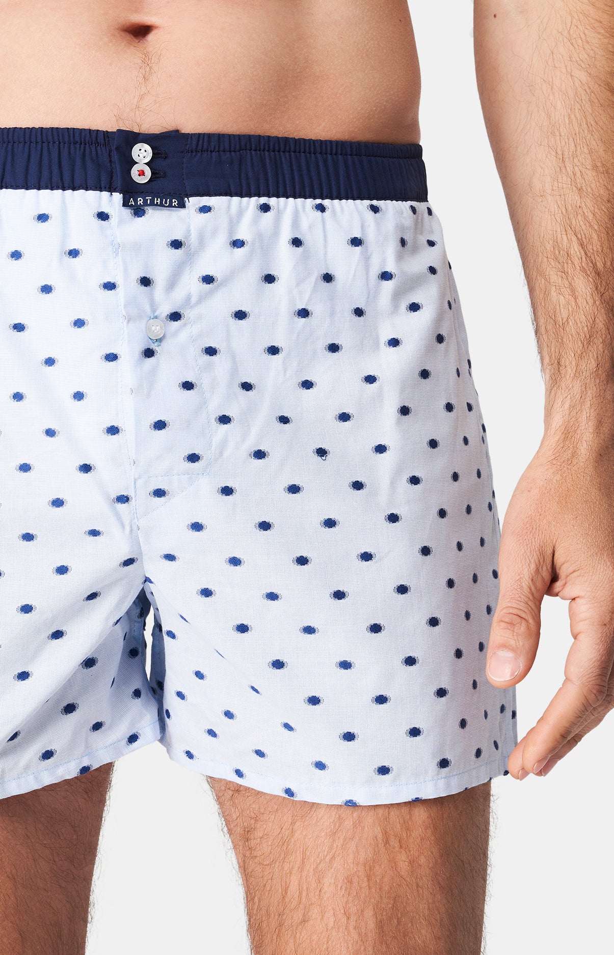 Caleçon avec suspensoir Homme Le Club n°1056 Bleu 4