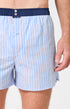 Caleçon avec slip intégré bleu rayé homme 2