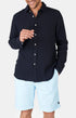 Chemise Homme manches longues Gaze de coton Marine 1