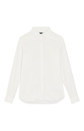 Chemise manches longues gaze de coton Blanc 3
