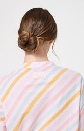 Chemise de nuit Femme Maé Manches longues Imprimé rayures multicolores 7