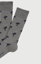 Chaussettes Homme Palmier Imprimé broderie Palmiers noirs 2