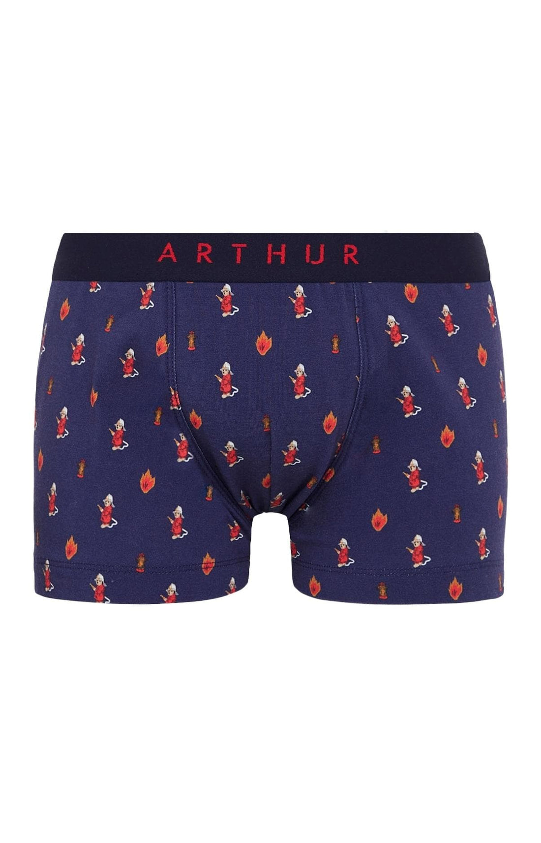 Boxer garçon bleu marine pompiers 2