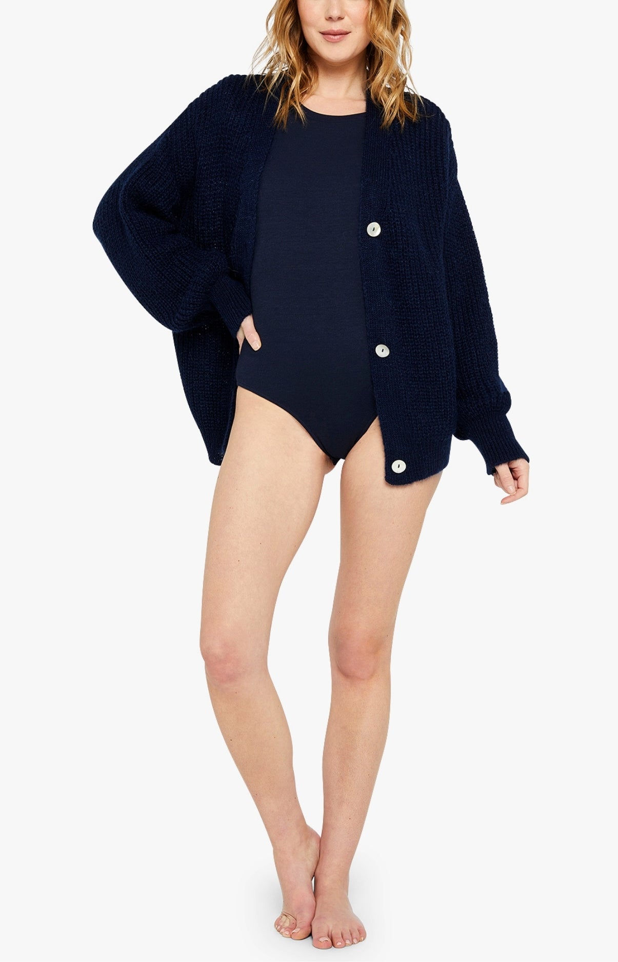 Gilet Femme Mohair Marine 1