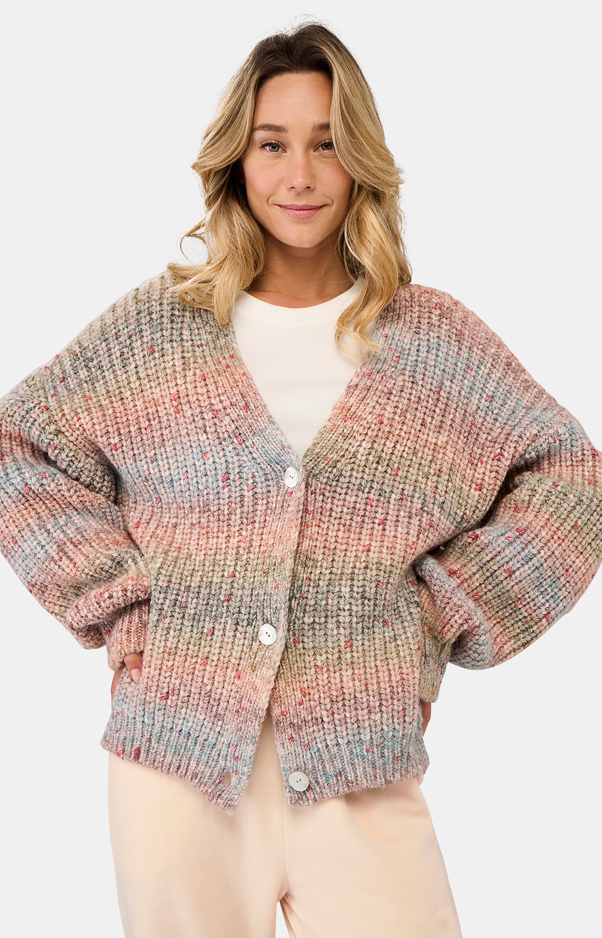Gilet Femme Alpaga &amp; Laine de Mérinos Multicolore 1