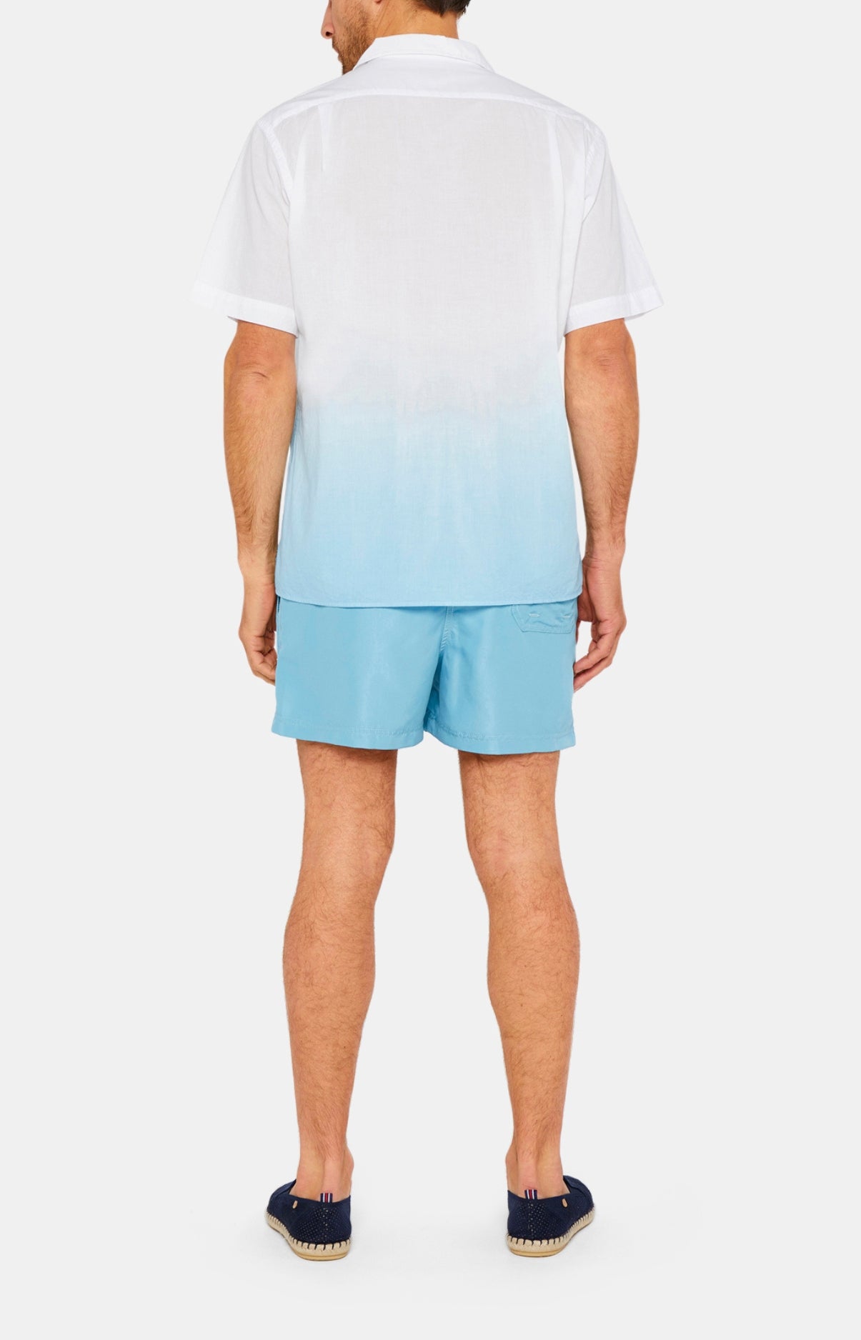 Chemise Homme manches courtes Tie &amp; Dye Bleu 2