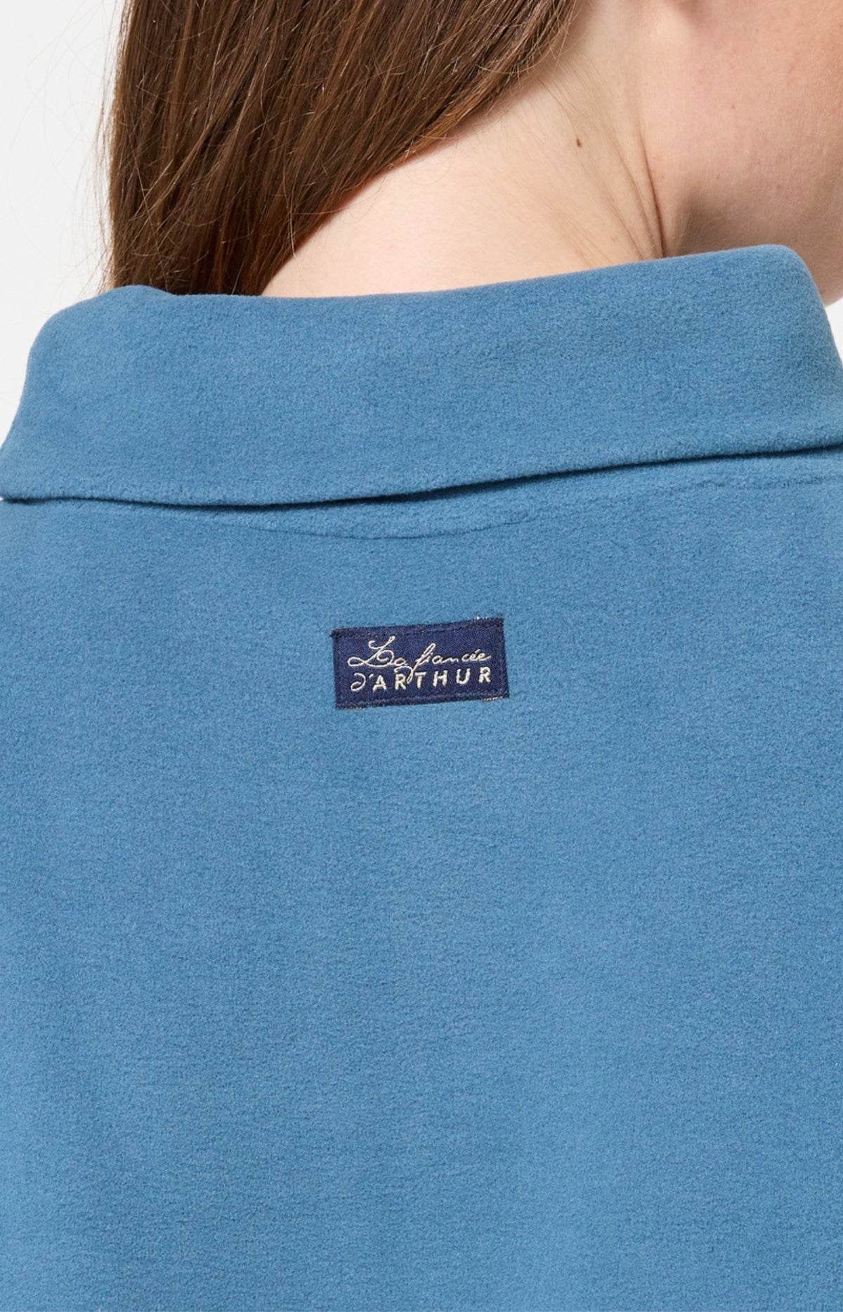 Pyjama polaire femme tartan bleu canard 5