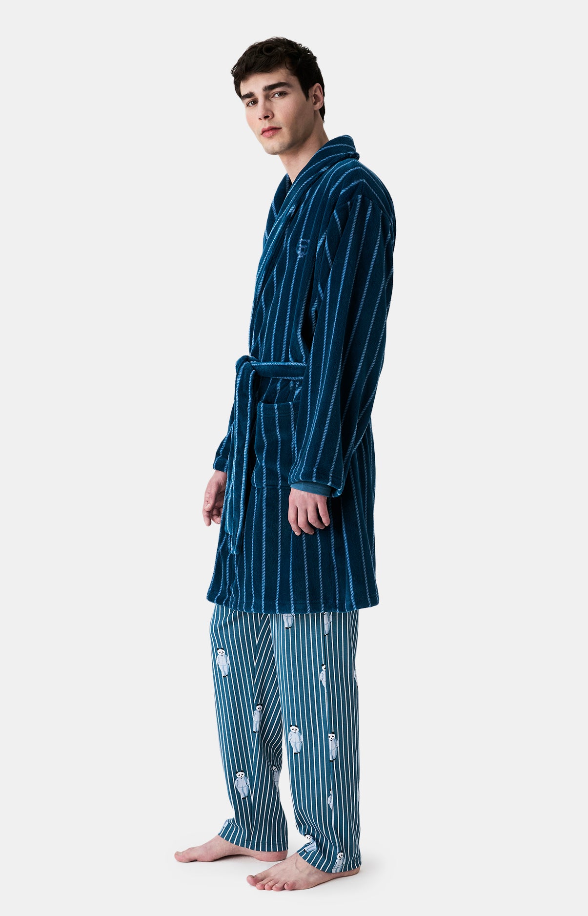 Robes de Chambre, Peignoirs &amp; Vestes Homme Pandastique PETROLE 6