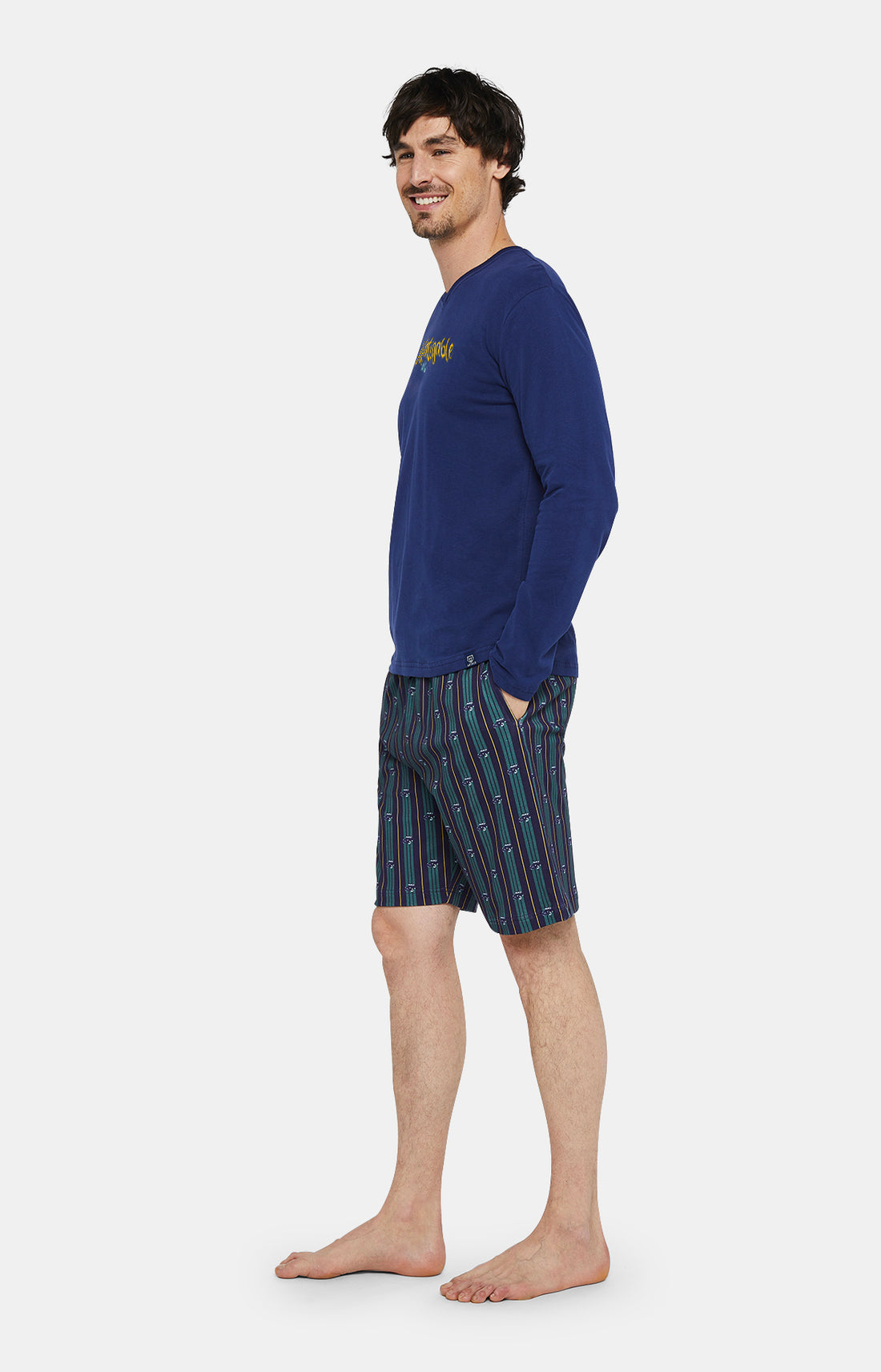 Pyjashort Homme long Infatiguable 2CV Marine 2