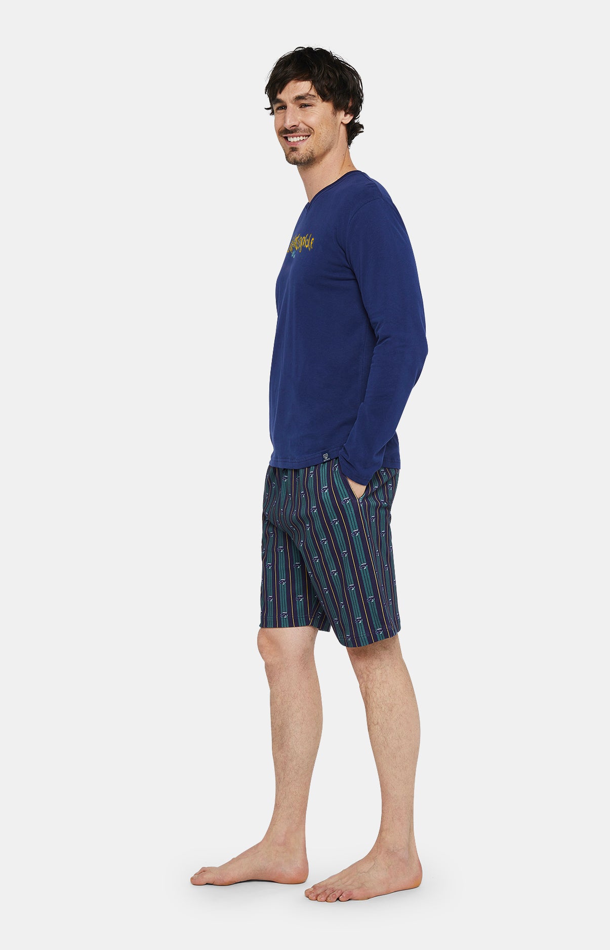 Pyjashort Homme long Infatiguable 2CV Marine 2