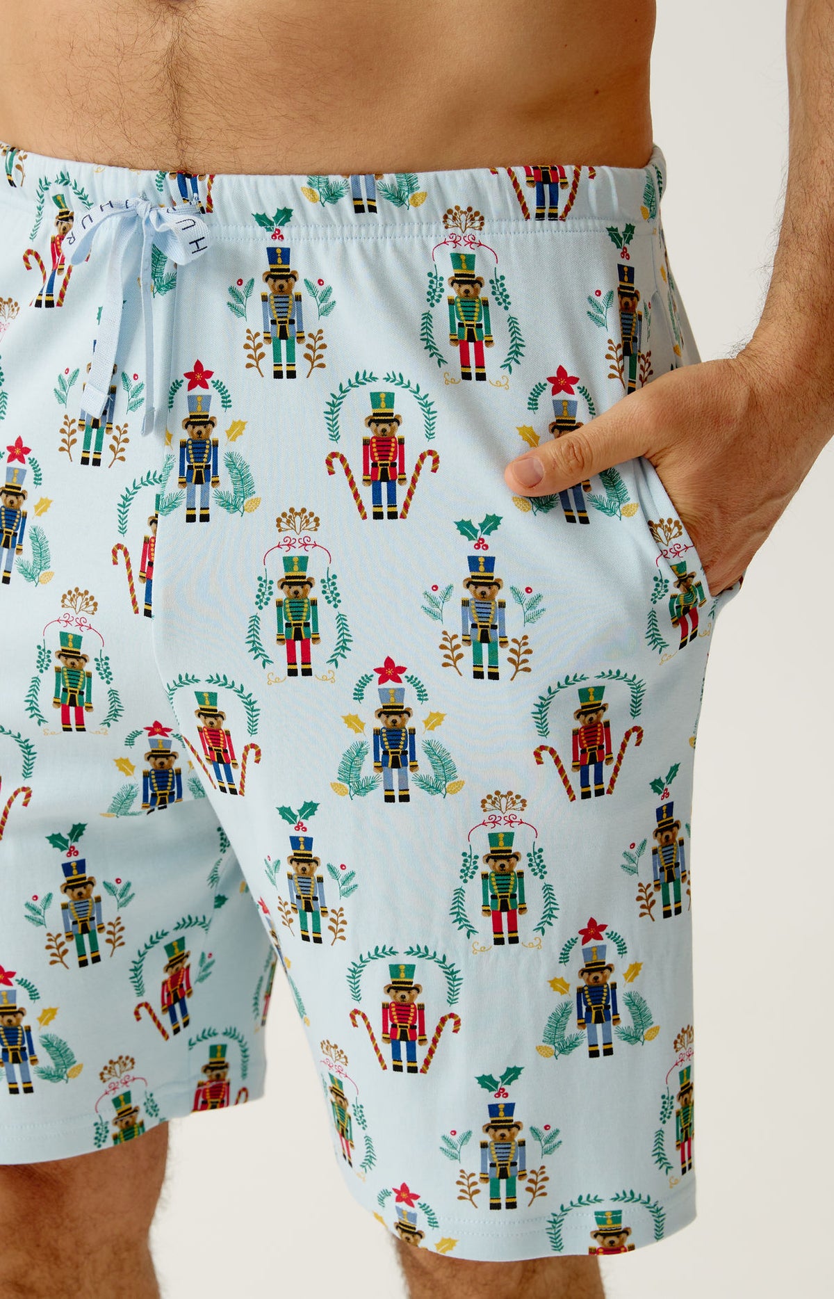 Pyjashort manches longues en jersey de coton - Casse-noisette