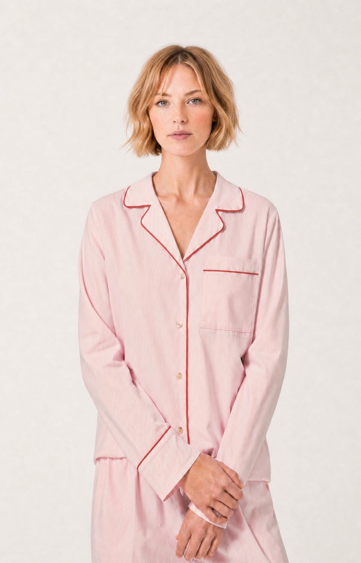 Pyjama boutonné en popeline de coton - Constance