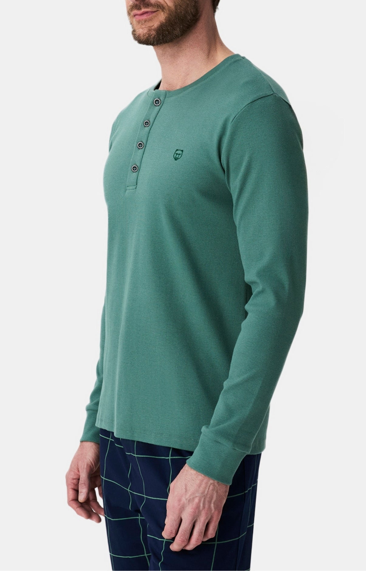Haut Homme shirt manches longues Lichen SAUGE 4