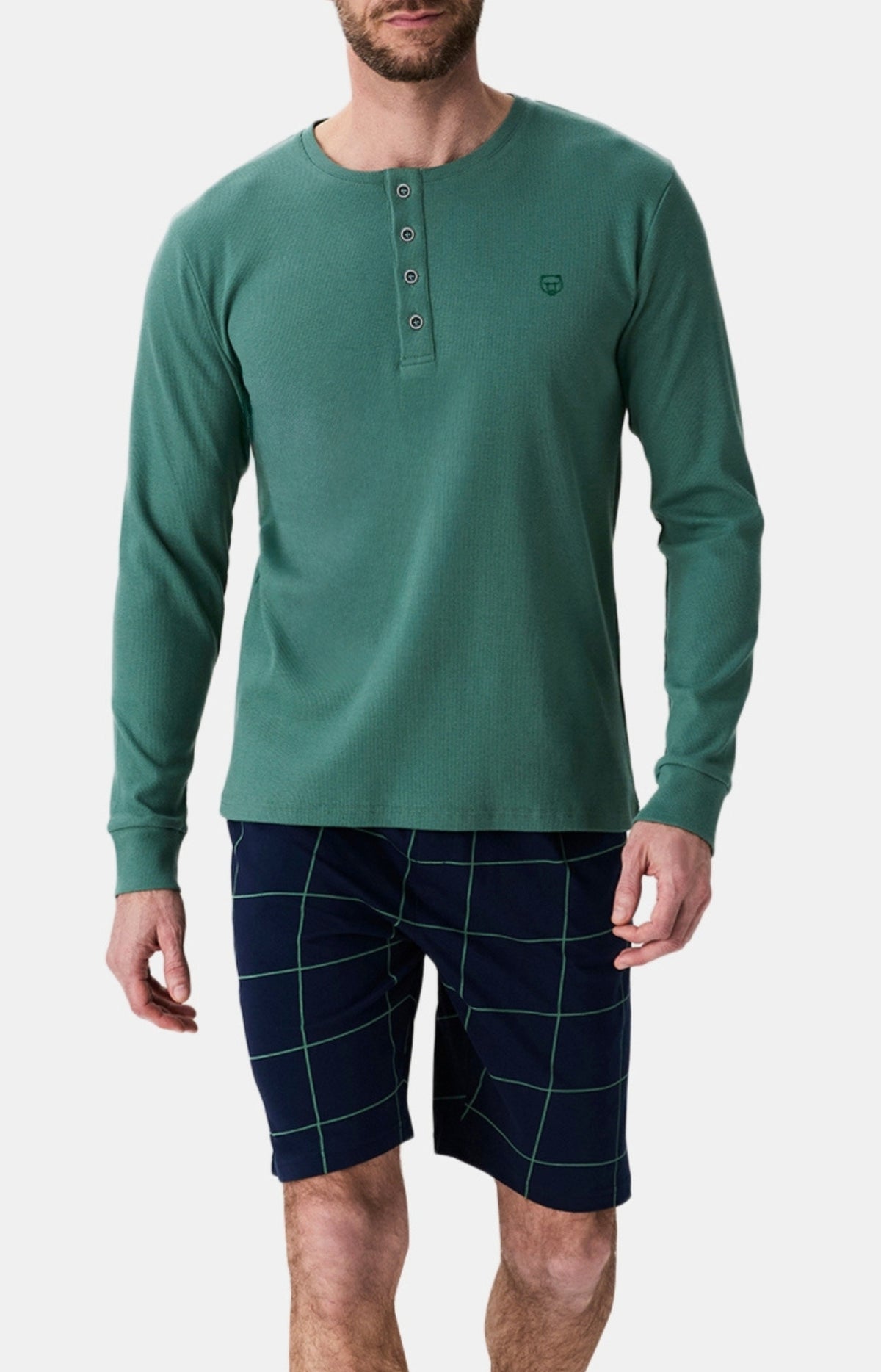 Haut Homme shirt manches longues Lichen SAUGE 7