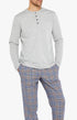 Tee-shirt Homme manches longues Coton Gris 1