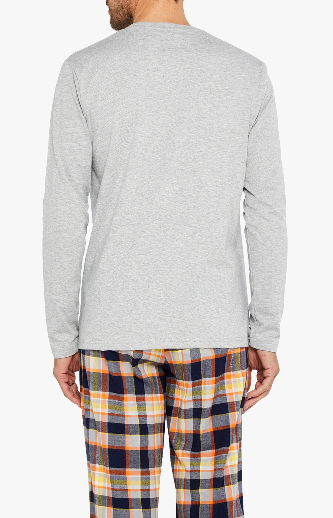 Tee-shirt Homme manches longues Coton Gris "