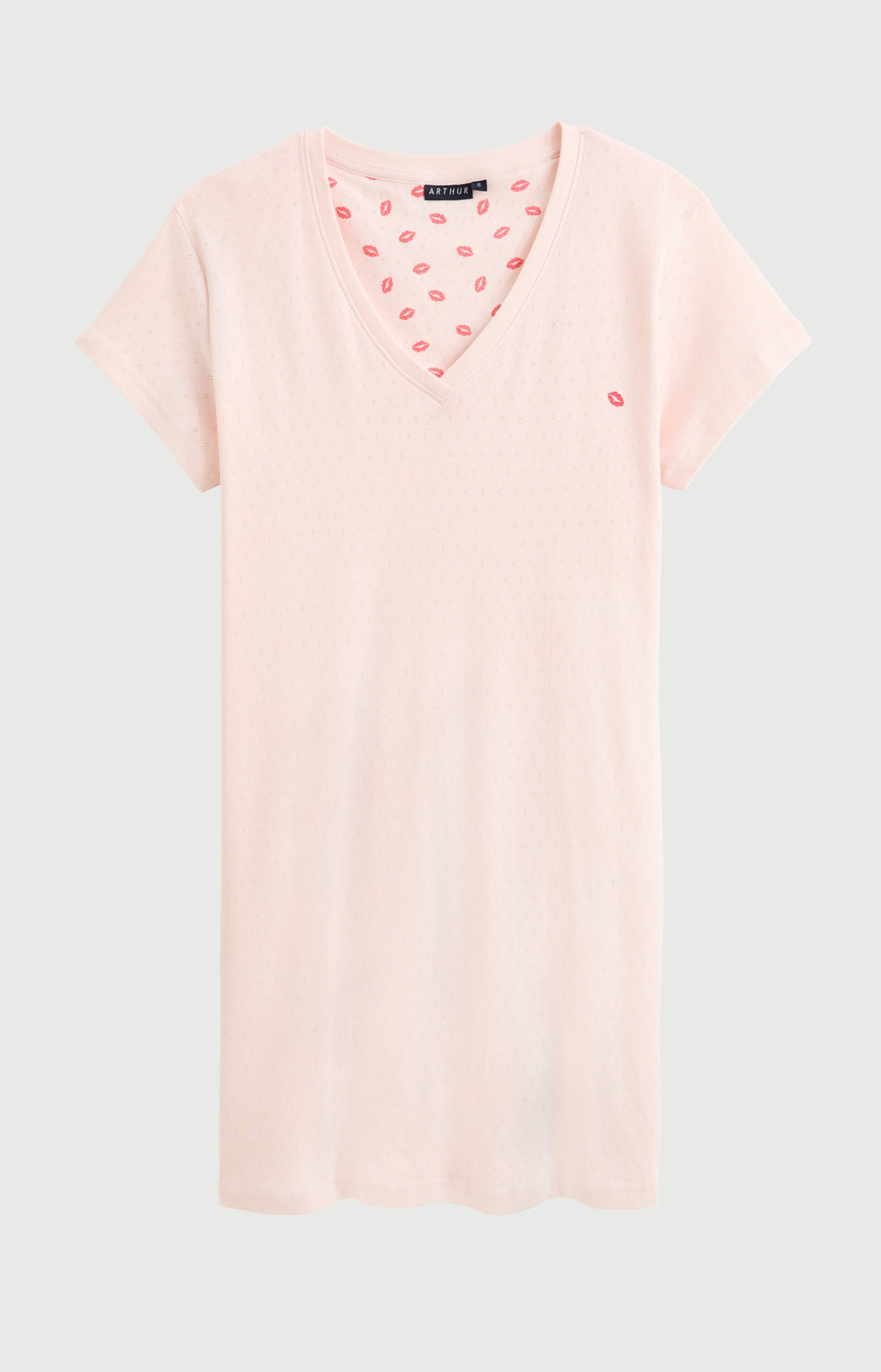 Chemise de nuit Femme Kiss Manches courtes Couleur NUDE 3
