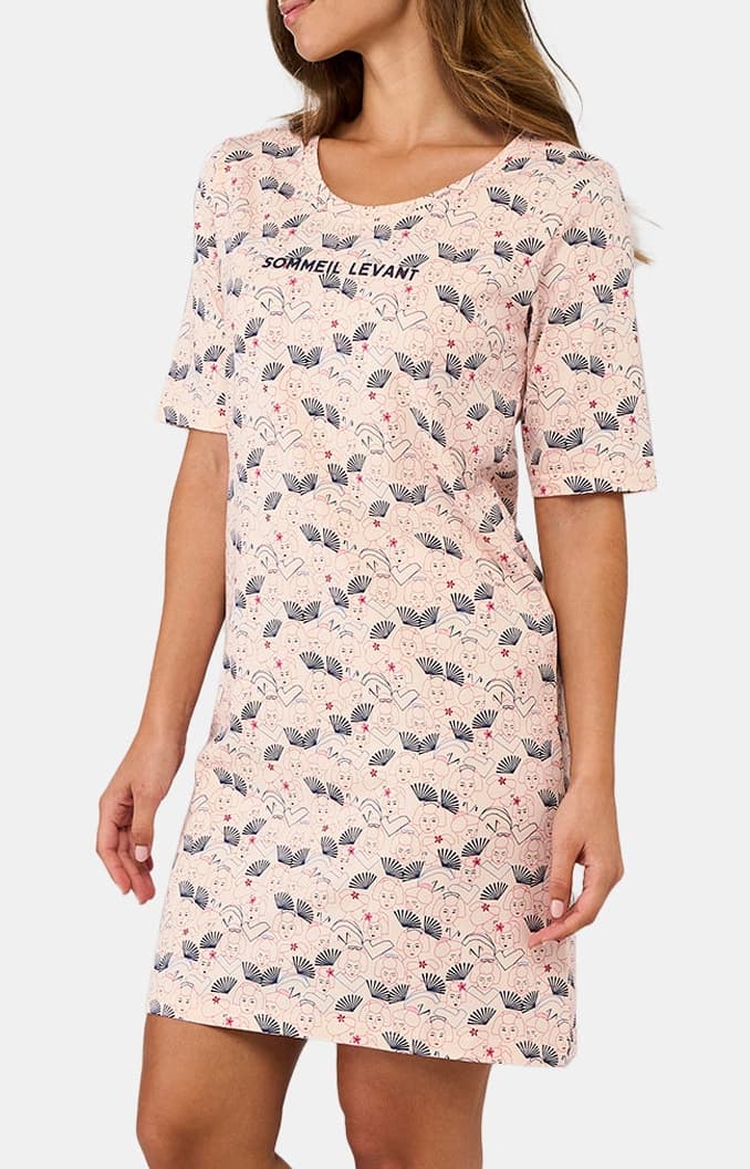 Chemise de nuit sommeil levant - Poudré 5