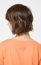 Chemise de nuit Femme Coucher de sommeil Manches courtes Imprimé coucher de soleil orange 6