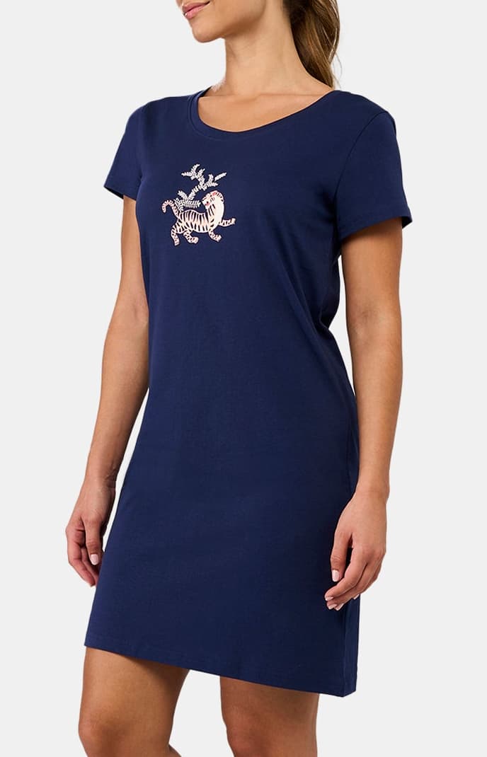 Chemise de nuit Tigre Marine 1