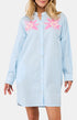 Robe chemise rayure lila Lagon 1