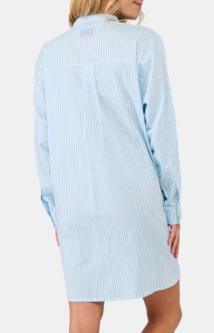 Robe chemise rayure lila Lagon 8