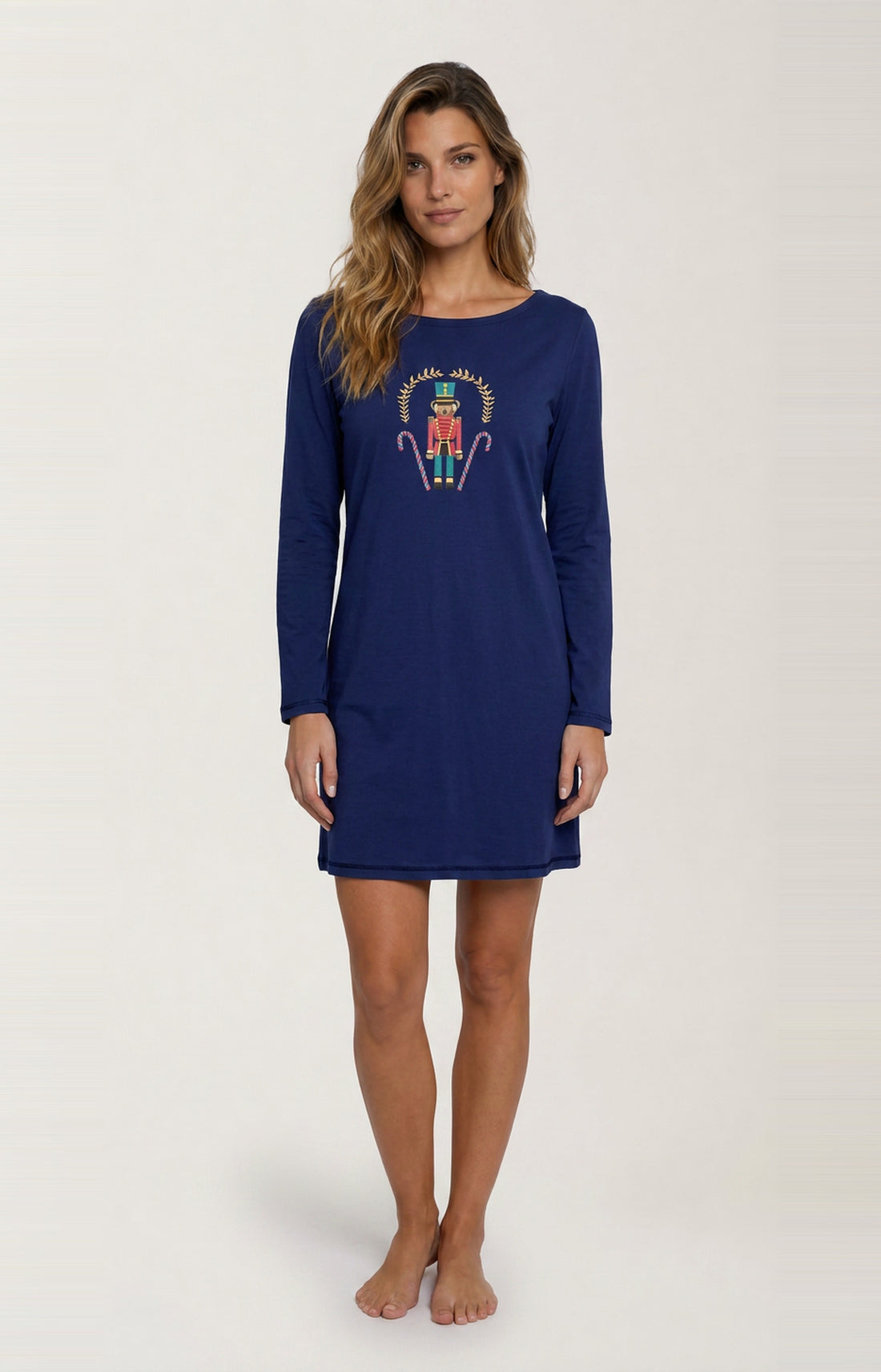 Chemise de nuit en jersey de coton épais - Casse-noisette