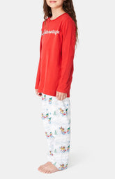 Pyjama long Femme Hotte Montagne Blanc et Ivoire 5