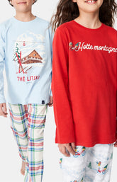 Pyjama long Femme Hotte Montagne Blanc et Ivoire 7